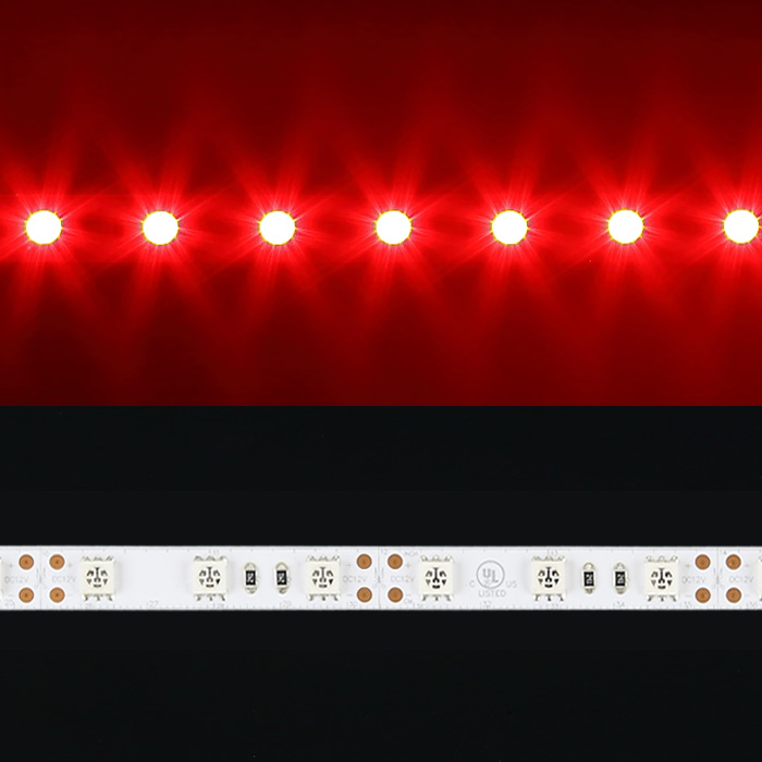 5050 12V Red LED Strip Light, 60/m, 5m Reel
