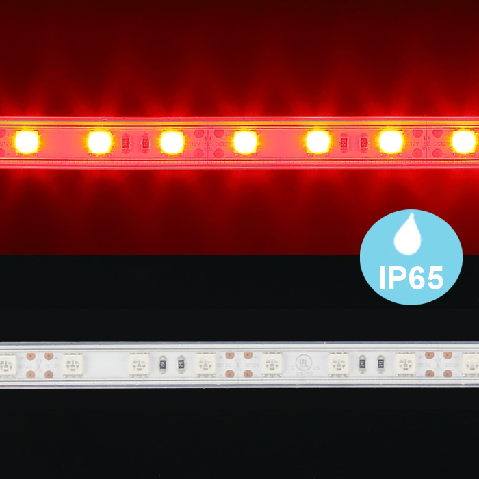 Waterproof 5050 12V Red LED Strip Light, 60/m, 5m Reel