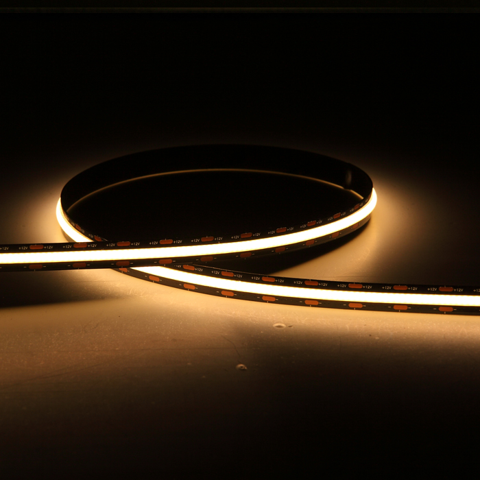 2700K COB LED Strip Lights - 12V Black PCB – High CRI 95