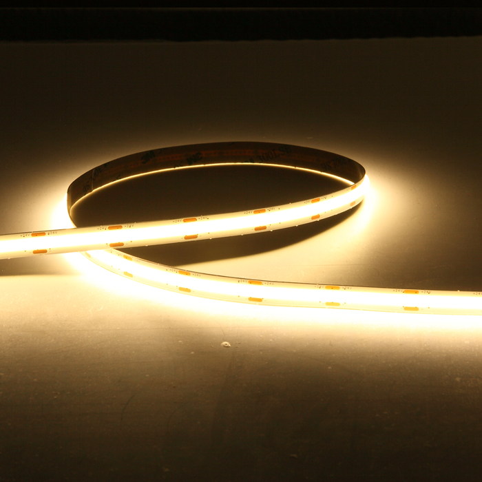 24V High Output COB LED Strip Lights - 3000K Warm White Dotless LED Strip™