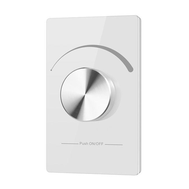 Rotary Single Color Touch Panel Dimmer Wall Mounted LED Dimmer Controller 12V-24V Switch for Dimmable Single Color Light Strips Brightness Control