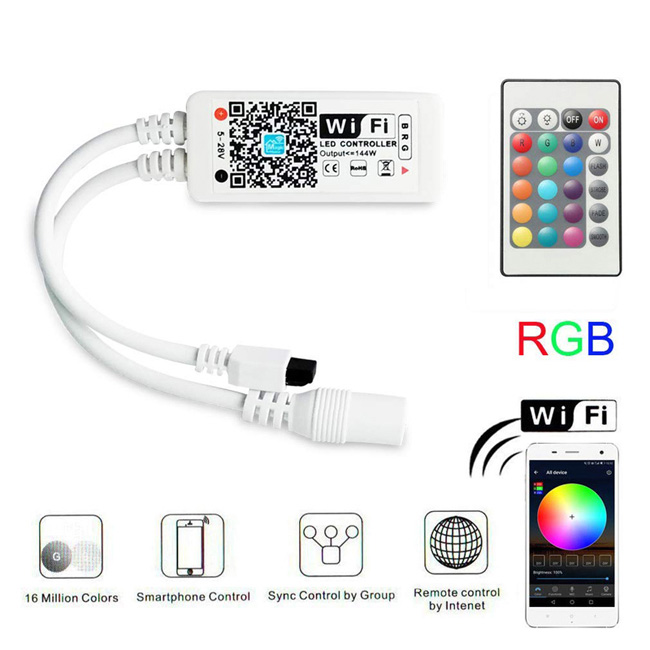 Mini WIFI Single Color LED Controller DC5-28V 96W, Magic Home Pro