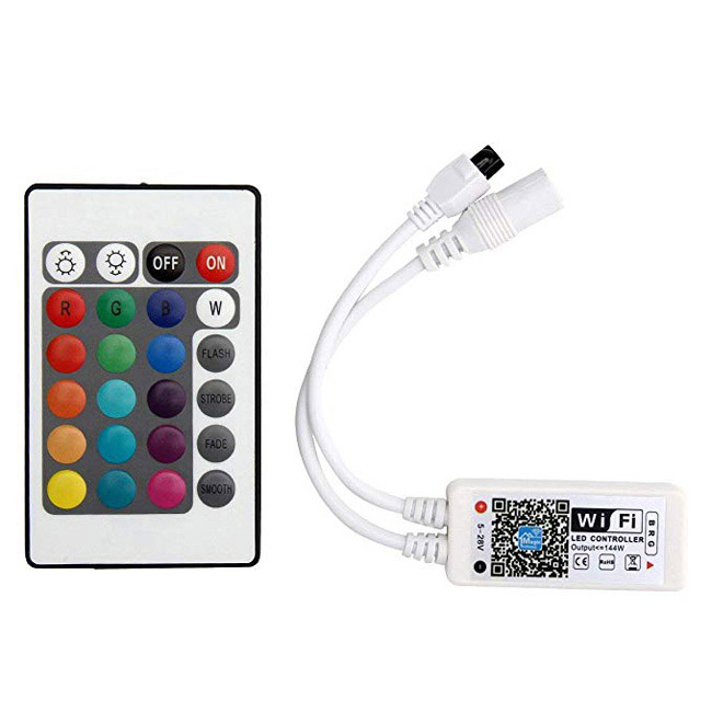 Mini WiFi RGB LED Controller with Remote for RGB LED Strip