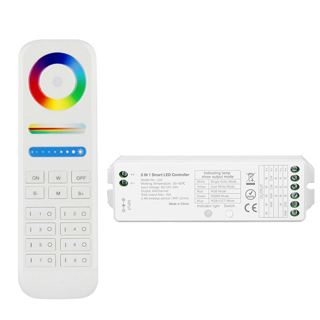 WiFi 2.4G Mi Light RF Remote 8 zone RGBW RGB CCT LED Strip Controller control 