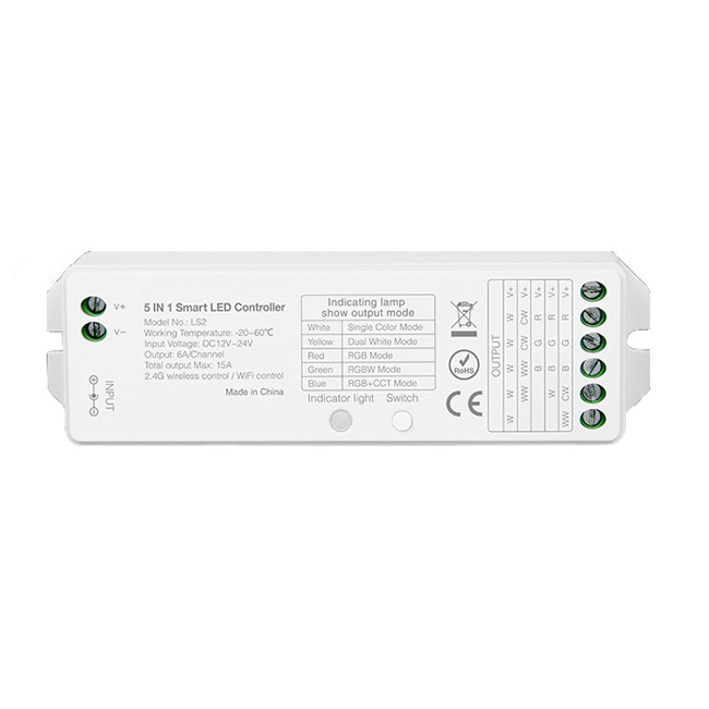 Multi-zone Wireless RF RGBW LED Strip Controller Kit, 8 Zone
