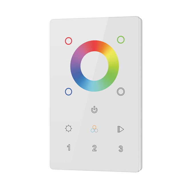 Touch Screen RGB LED Strip Controller Pro, 3 Zone Wall Mount, US Size