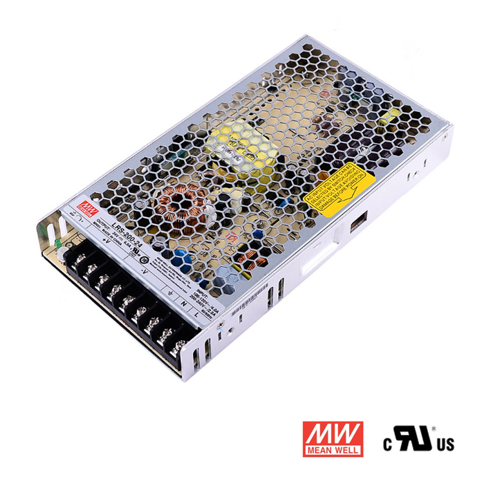 24V 8.8A 200W LED Power Supply, Mean Well LRS-200-24