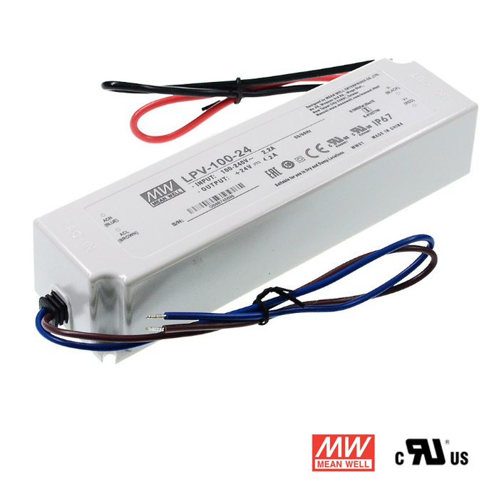 24V 4.2A 100Watt Waterproof LED Power Supply, LPV-100-24