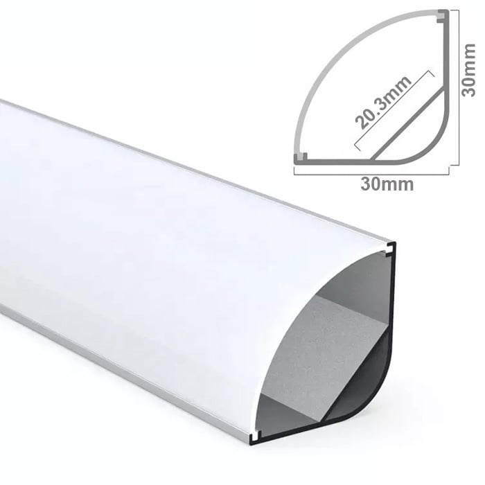 LED Strip Light Channel, Aluminum Extrusion Profile, V Shape 46 Inches  (1.17m), 4C18