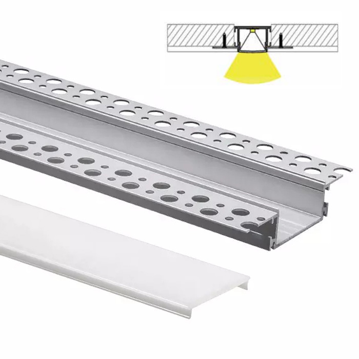 LED Recessed Channel with diffuser for LED Strip, 2.4 M (94 in), L14
