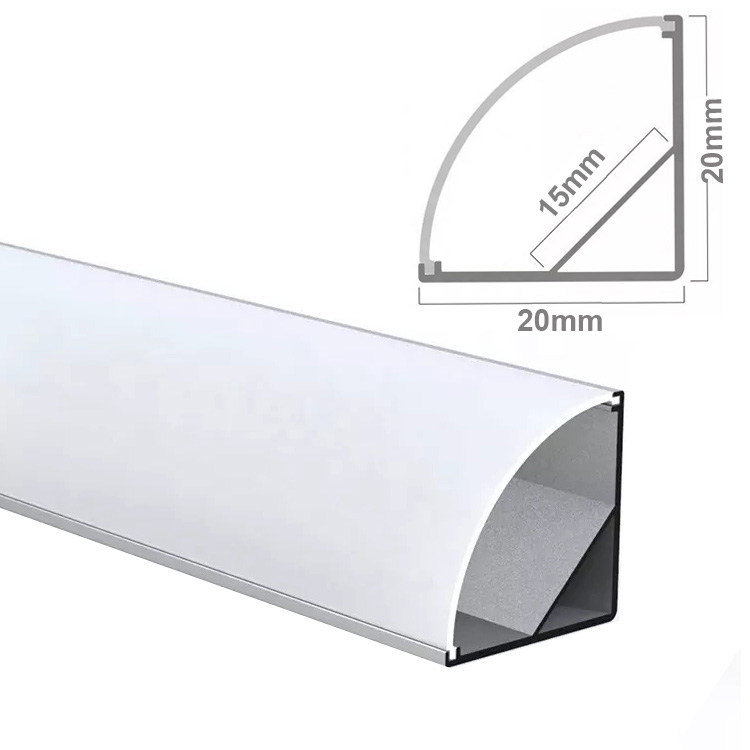 thumbnail image 2 of 6-Pack 1m V-Shape Aluminum LED Channel Holder With Diffuser & End Caps – For Strip Lights 2 of 6