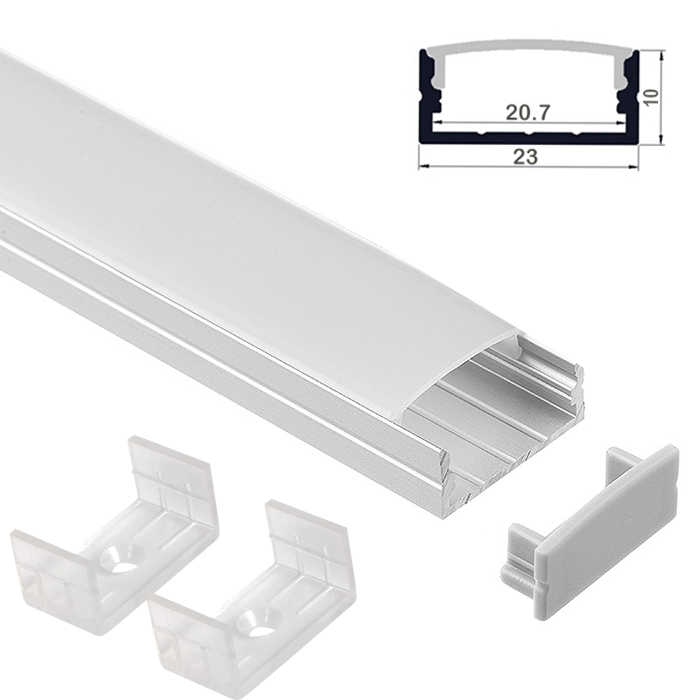 LED Strip Light Channel, Aluminum Extrusion Profile U Shape 2 M (6.56 FT), M10