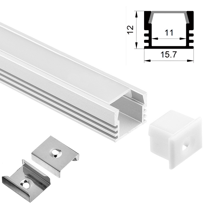 LED Strip Light Channel, Aluminum Extrusion Profile, U Shape 1.17M (3.83FT), 4S12