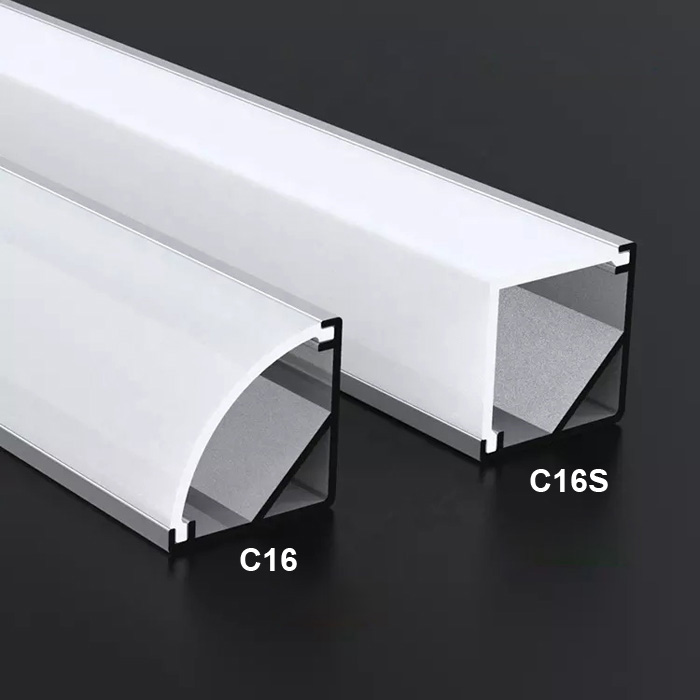 LED Strip Light Channel, Aluminum Extrusion Profile V Shape 46 Inches (1.17m), 4C16