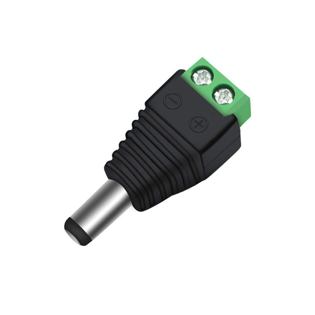 5.5mm x 2.1mm DC Male Connector, 12V 24V Power Jack Plug