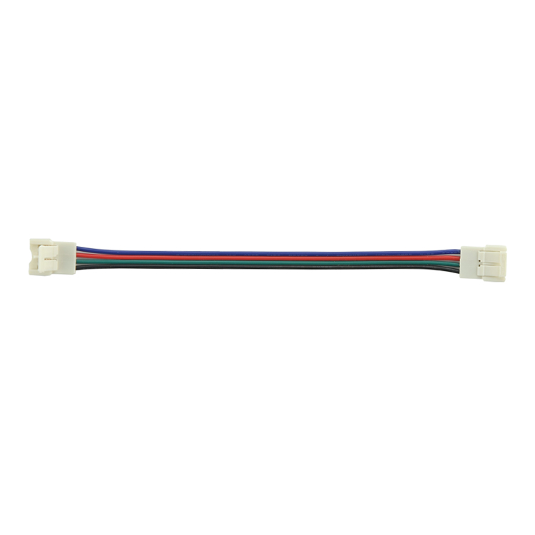RUNCCI 4-pin RGB LED Strip Extension Cable 5M ,LED Strips Connectors Kits with 4 Strip Jumpers,L-Shape Connecters for 5050 Flexible RGB LED Strip Light 