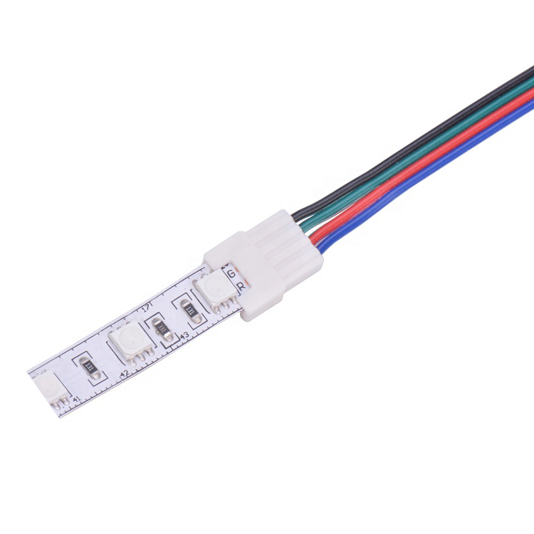 4 Pin RGB LED Strip to Wire Solderless Connector