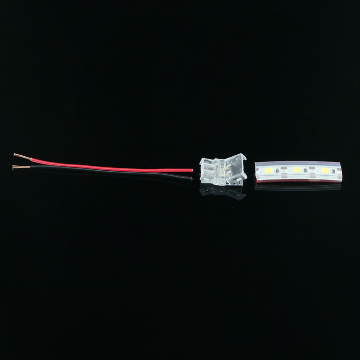 Waterproof LED Strip Light Connector, 2 Pin LED Strip to Wire Connector