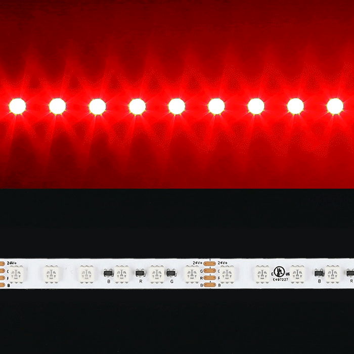 5050 24V RGB Constant Current LED Strip Light, 84/m, 10m Reel