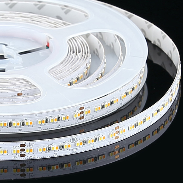 High CRI 95+ 2216 24V LED Strip Light, Tunable White 2700K-6500K, 320/m, 2.5M（8FT）Kit