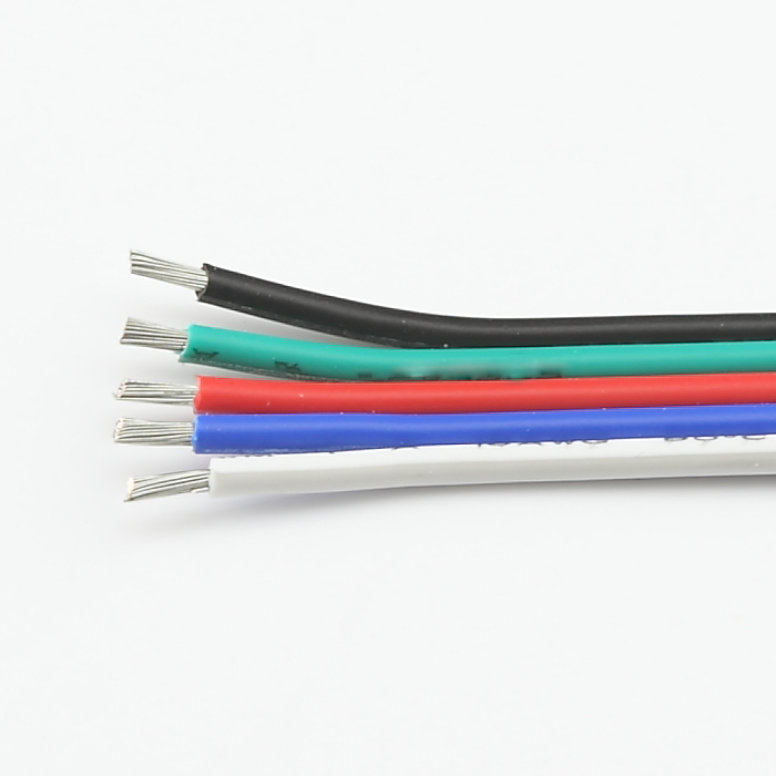 5 Pin RGBW LED Extension Cable - 5 Conductor Wire, 18 AWG, by the foot