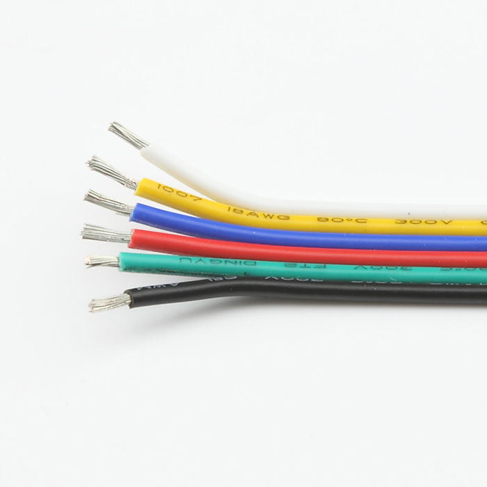RGB+CCT 6 Pin LED Stranded Wire - 6 Conductor Cable, 18 AWG, by the foot