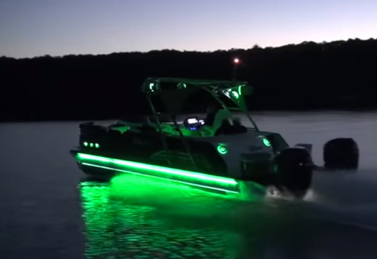 12 Volt waterproof green LED strip for boats