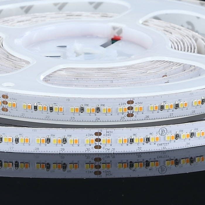 High CRI 95+ 2216 24V LED Strip Light, Tunable White 1800K-6500K, 320/m, 5m Reel