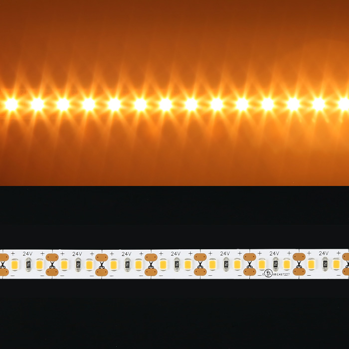 Mid-output 2835 24V LED Strip, Orange 1800K, 120/m, 5M Reel